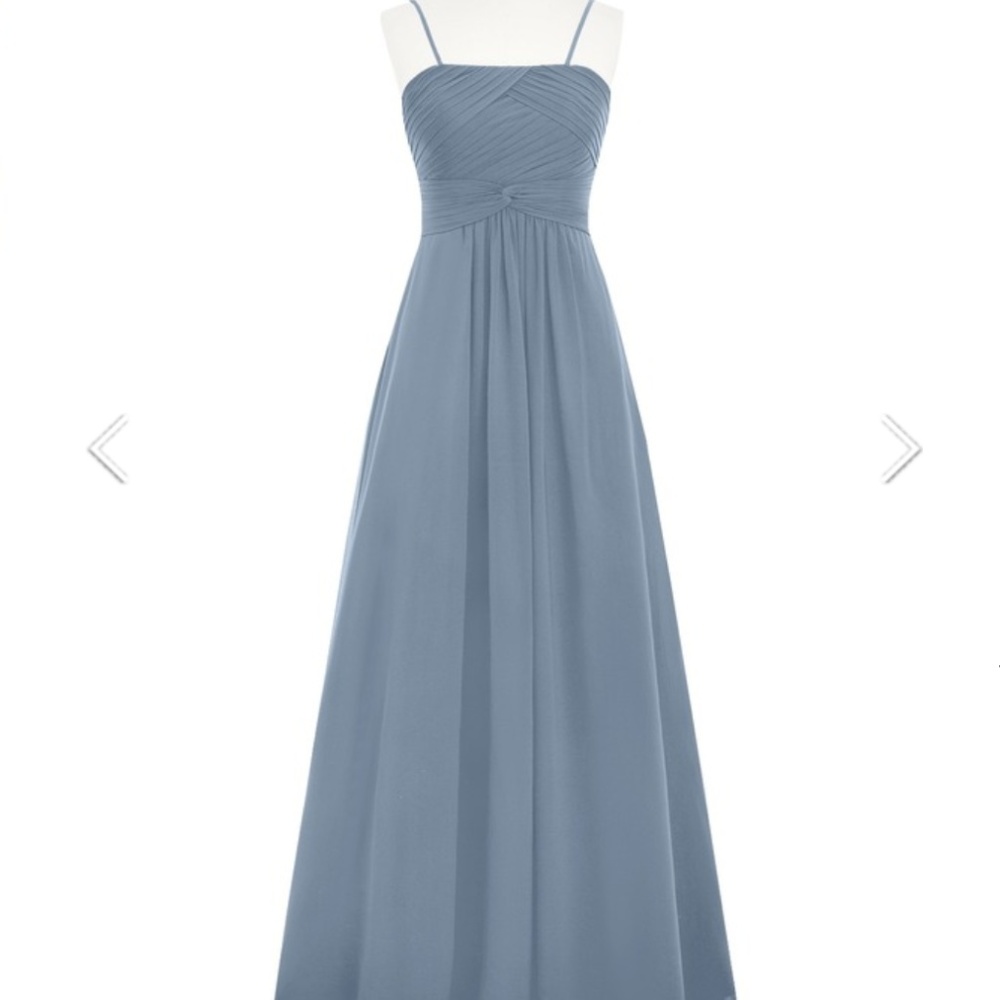 Azazie Imogene Bridesmaid Dress Dusty Blue Size A2